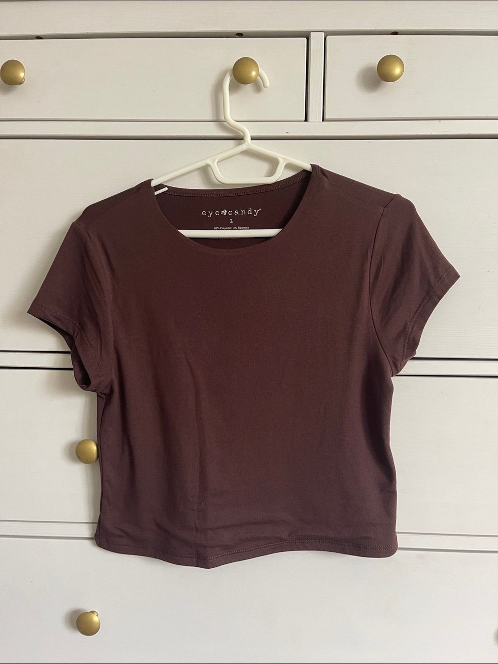 Brown Short Sleeve Top